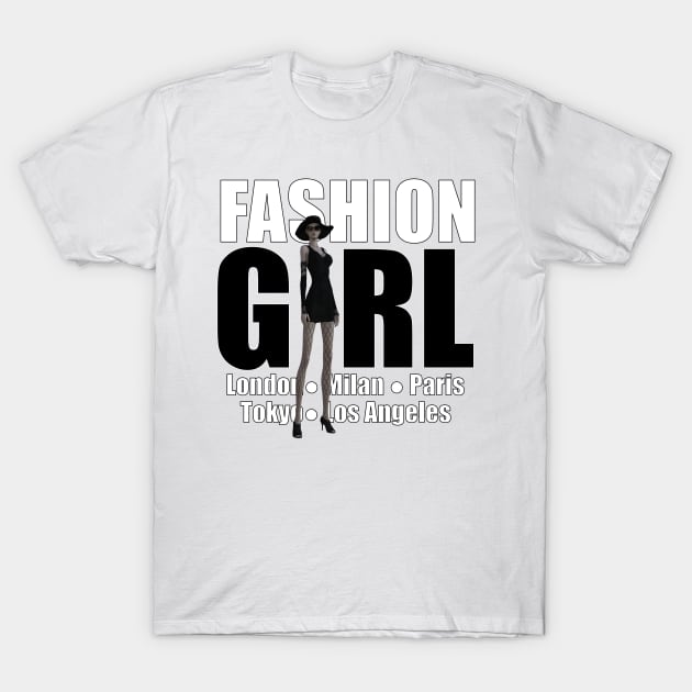 Fashion Girl T-Shirt by TheTipsyRedFox